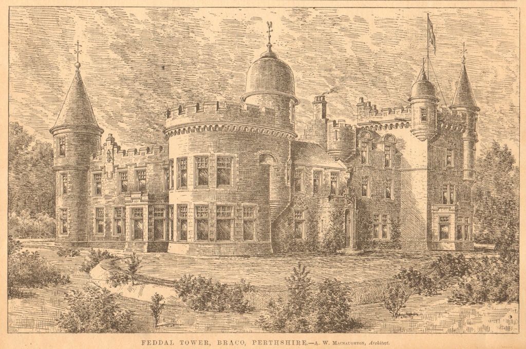 Feddal Tower, Braco, Perthshire - A.W. MacNaughton, Architect. Scotland 1900